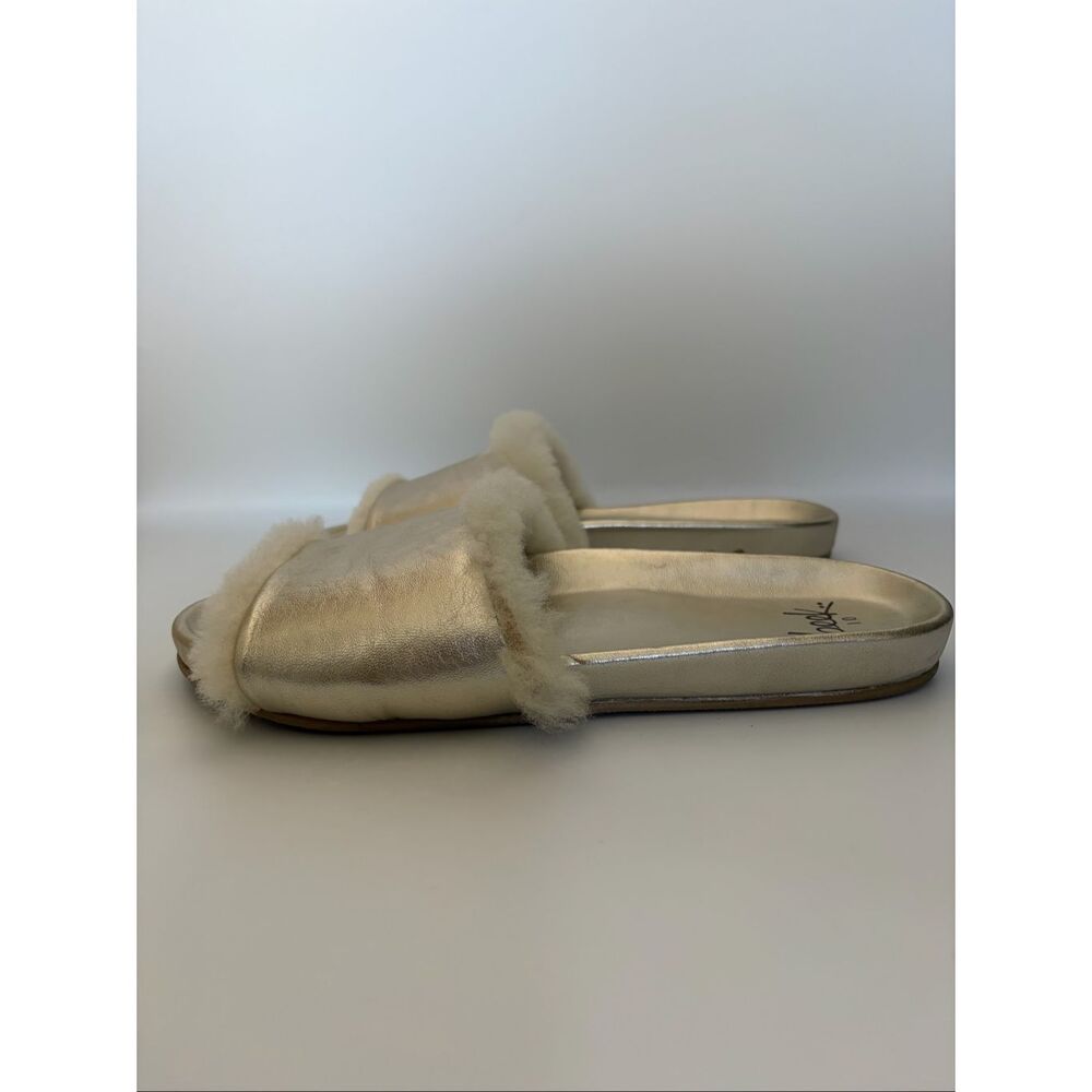 Beek Gallito Shearling Slide in Platinum Size 40/10 Rare Color - Picture 8 of 12